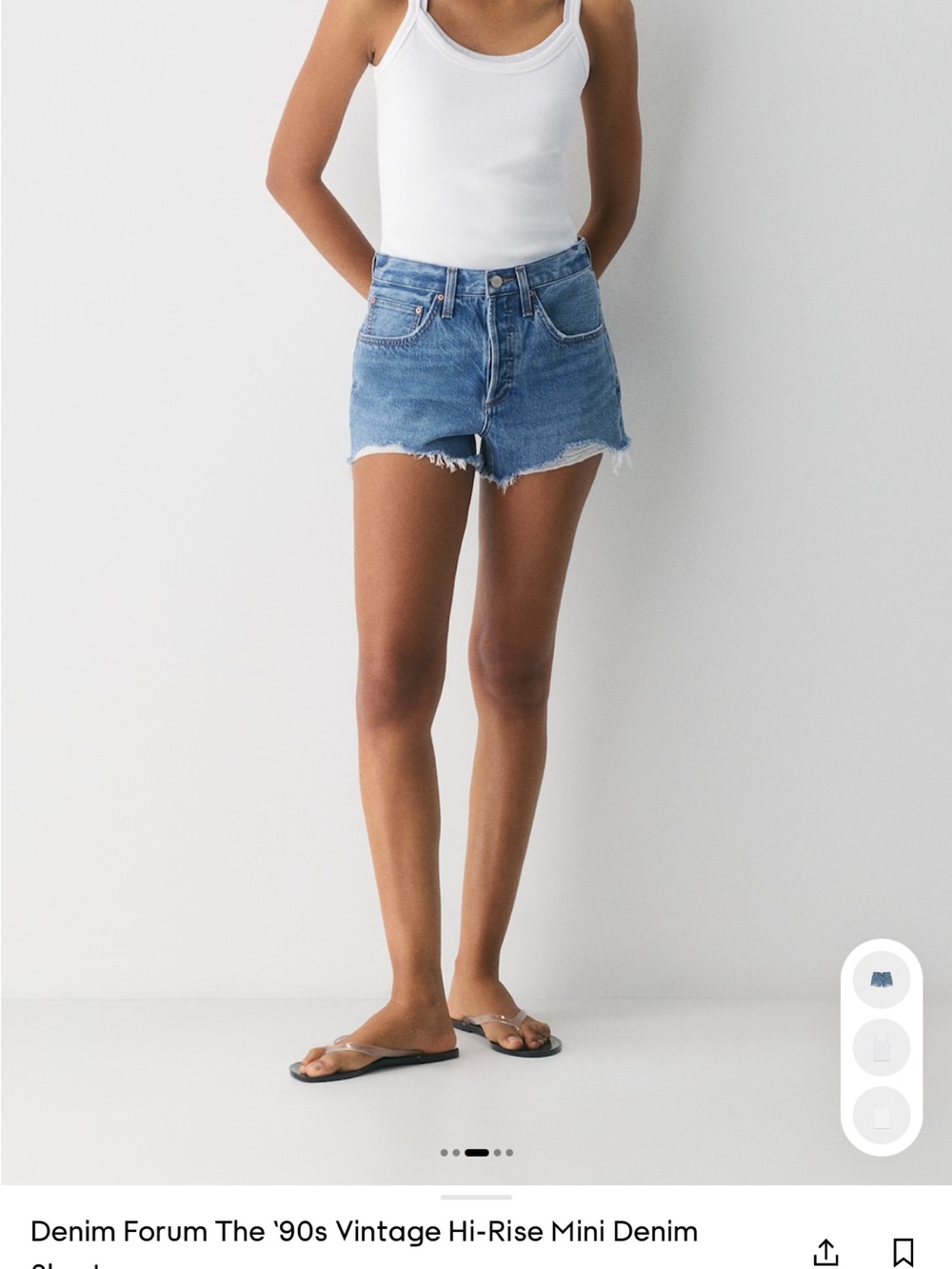 Denim Forum Blue High-Rise Denim Shorts